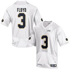 Notre Dame Fighting Irish Men's Michael Floyd #3 White Under Armour Authentic Stitched College NCAA Football Jersey JGF0299GZ